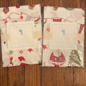 Pottery Barn Kids Santa and Friends Standard Pillowcase x 2 NWT